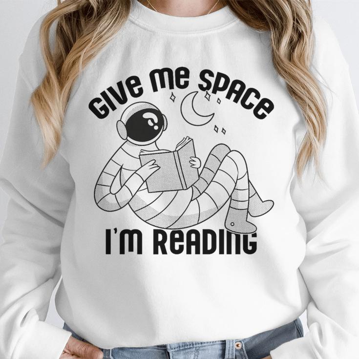 GIVE ME Space I'm Reading Kids Astronaut Book Reader Meme Premium Tri-Blend Unisex Sweatshirt