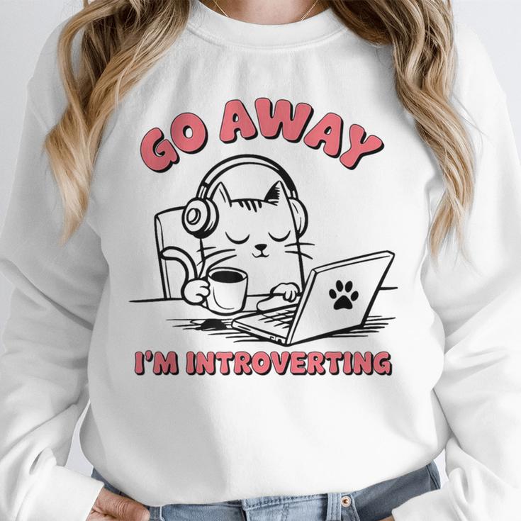 Go Away I´m Introverting Stay Home Socially Awkward Unisex Sweatshirt