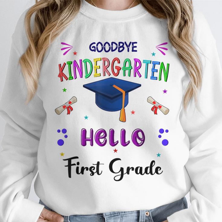 Goodbye Kindergarten Graduation Class 2025 1st Grade Kids Unisex Sweatshirt