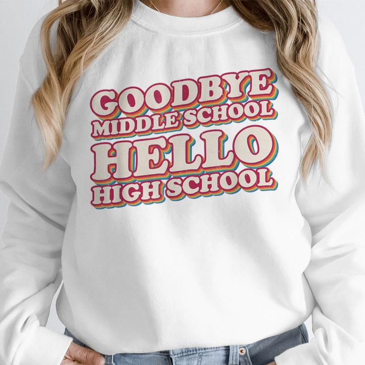Goodbye Middle School Hello High School 8th Grade Graduation Unisex Sweatshirt