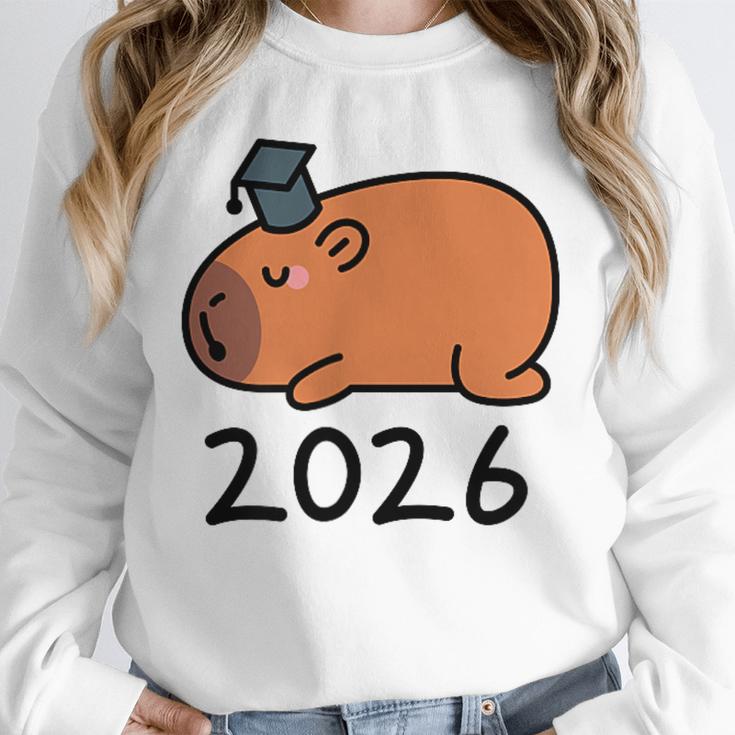 Grad Class Of 2026 Capybara Graduation Graduated Kids Unisex Sweatshirt