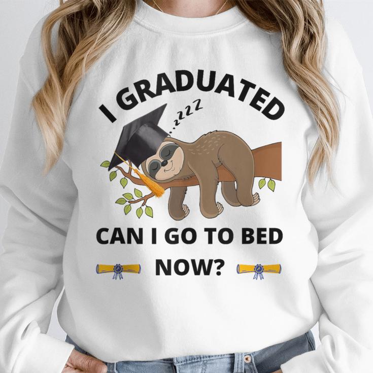 I Graduated Can I Go Back To Bed Sloth Graduation Cap Unisex Sweatshirt