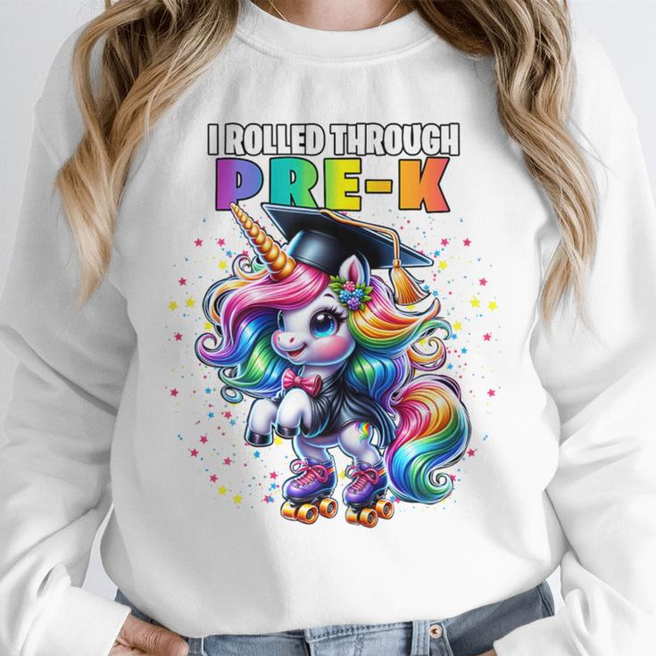Graduation Pre-K Unicorn Roller Skate Girls Preschool Grad Unisex Sweatshirt