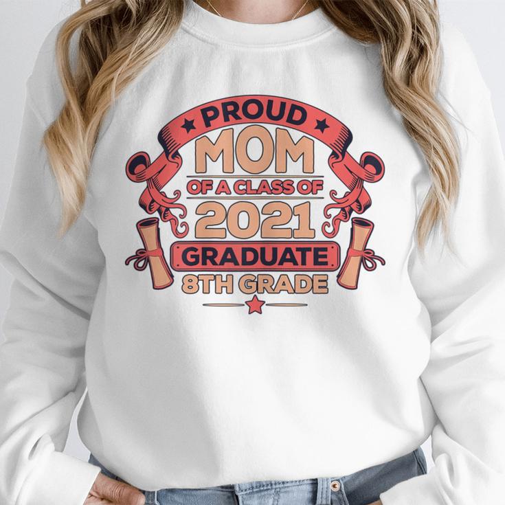 Graduation Proud Mom Of 8th Grade Graduate Unisex Sweatshirt