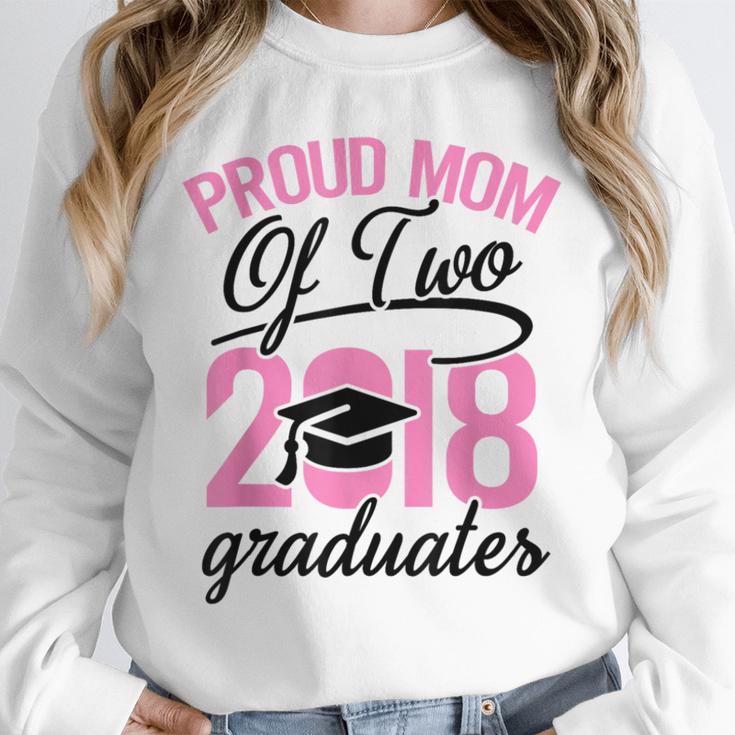 Graduation Shirt For Mom With Twins Proud Mom Of Two Unisex Sweatshirt