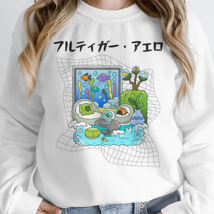 Grass Fun UI UX Er Computer Retro Fish Frutiger Aero Unisex Sweatshirt Grass Fun UI UX Er Computer Retro Fish Frutiger Aero Unisex Sweatshirt