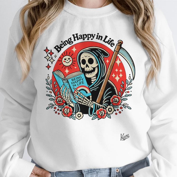 Grim Reaper Reads a Book Unisex Sweatshirt Grim Reaper Reads a Book Unisex Sweatshirt