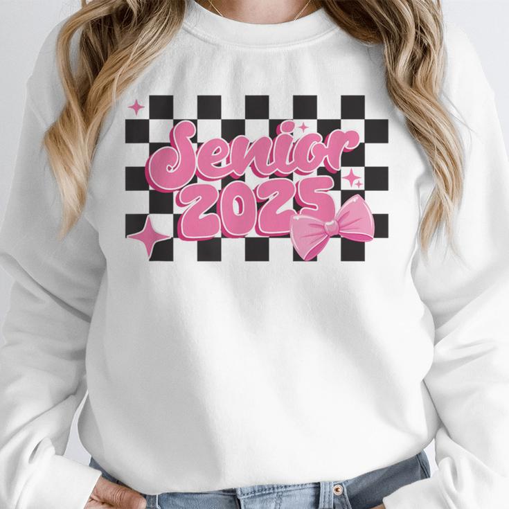 Groovy Senior Class Of 2026 Coquette Pink Bow Graduation Unisex Sweatshirt