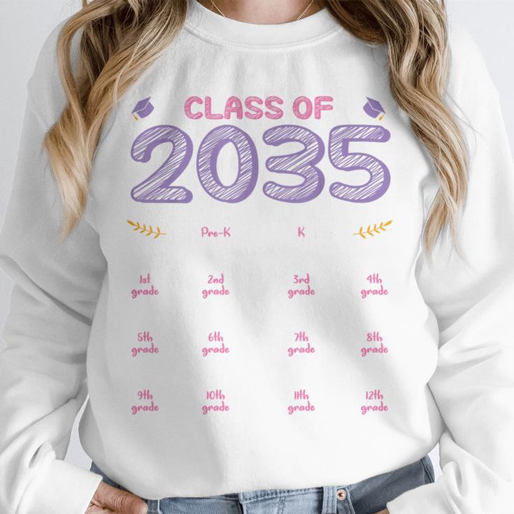 Grow With Me Graduation First Day Of School Class Of 2035 Unisex Sweatshirt
