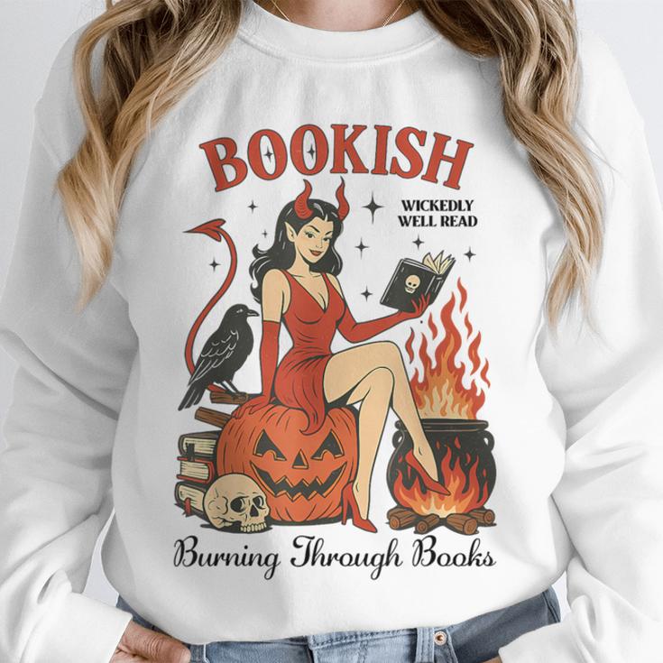 Halloween Bookish Witchy Book Club Hot Girls Read Unisex Sweatshirt