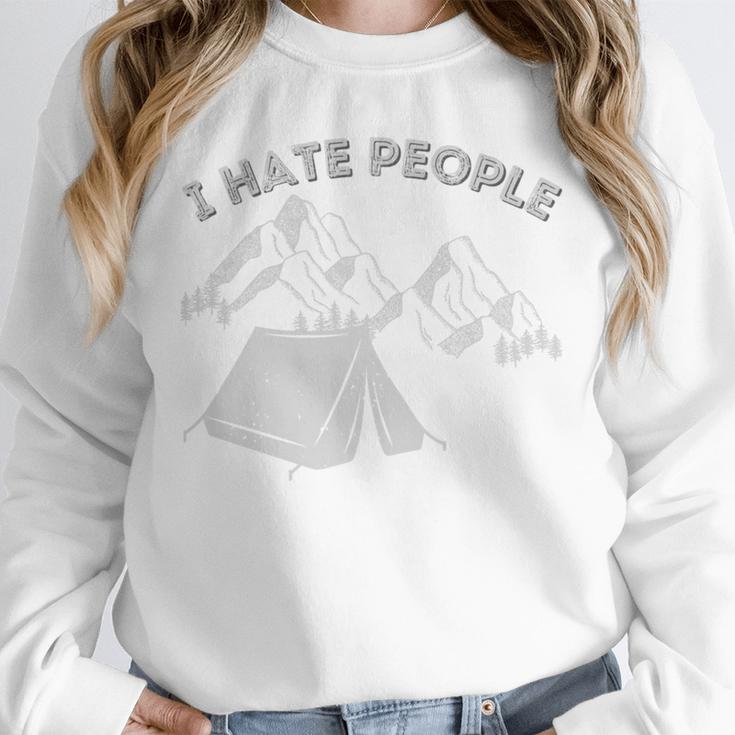 I Hate People Introvert Sarcastic I Love Camping Unisex Sweatshirt