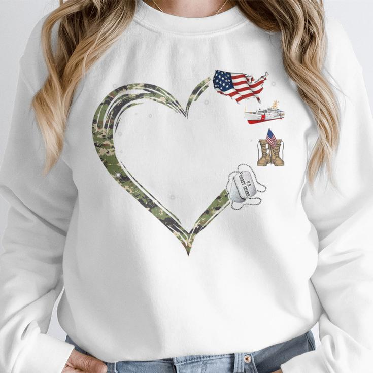 Heart Coast Guard Wife Coast Guard Graduation Wife USCG Wife Unisex Sweatshirt