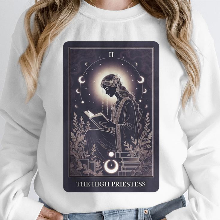 High Priestess Tarot Art Celestial Mystic Book Lover Unisex Sweatshirt High Priestess Tarot Art Celestial Mystic Book Lover Unisex Sweatshirt
