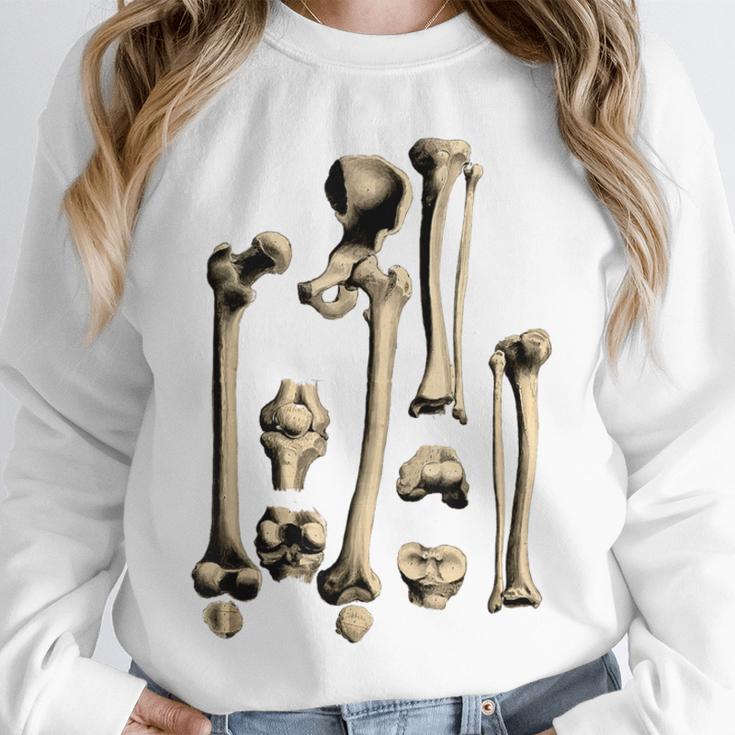 Hip And Leg Bones Book Print Vintage Human Bones Unisex Sweatshirt