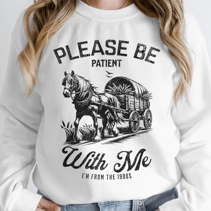Horse Please Be Patient With Me I'm From The 1900s Premium Unisex Sweatshirt Horse Please Be Patient With Me I'm From The 1900s Premium Unisex Sweatshirt