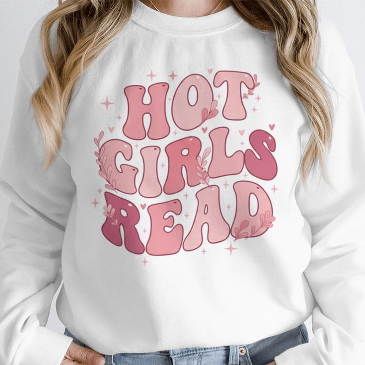 Hot Girls Read Cute Book Lover Reading Club Unisex Sweatshirt