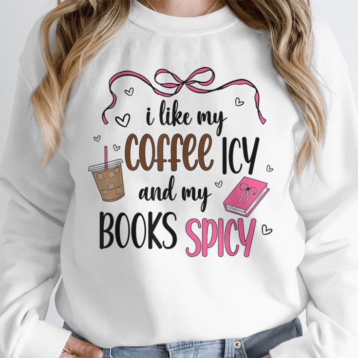 Iced Coffee & Reading Smut Books Girly Spicy Novels Unisex Sweatshirt Iced Coffee & Reading Smut Books Girly Spicy Novels Unisex Sweatshirt
