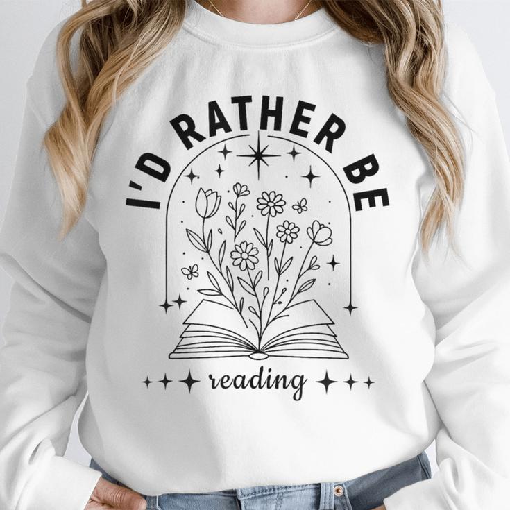 I’d Rather Be Reading Minimal Book Lover Arch Unisex Sweatshirt