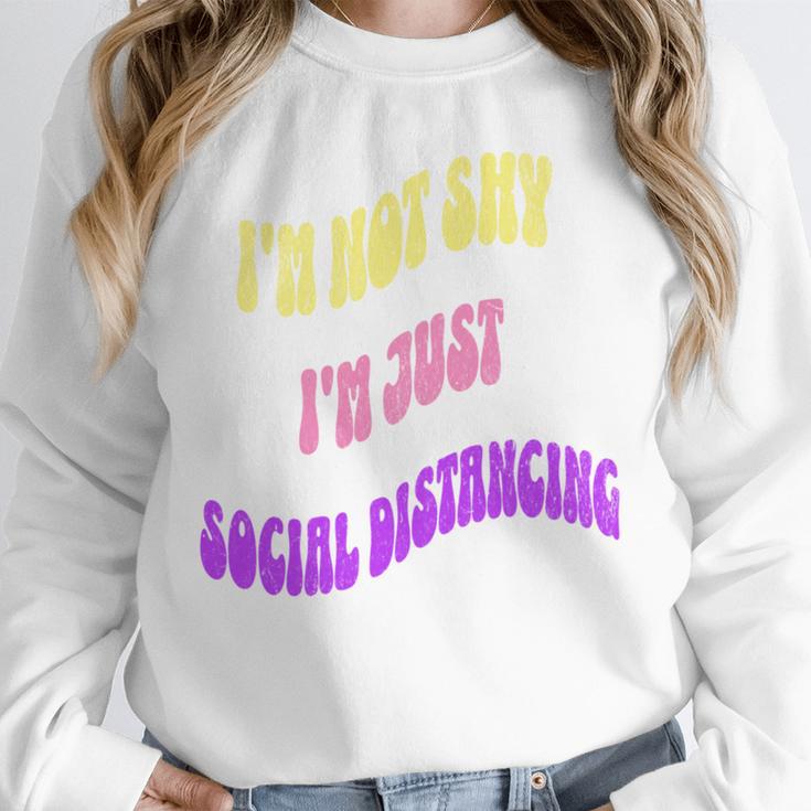 I'm Just Social Distancing Introvert Funny Unisex Sweatshirt