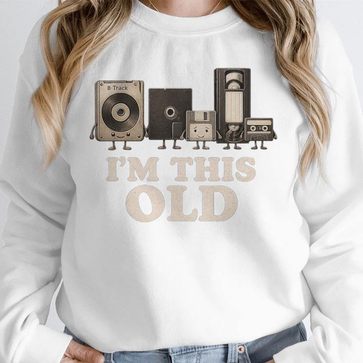 I’m This Old Retro Tech Nostalgia For 70s 80s Premium Tri-Blend Unisex Sweatshirt