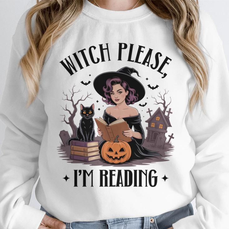 I'm Reading Halloween Witch Book Lover Unisex Sweatshirt