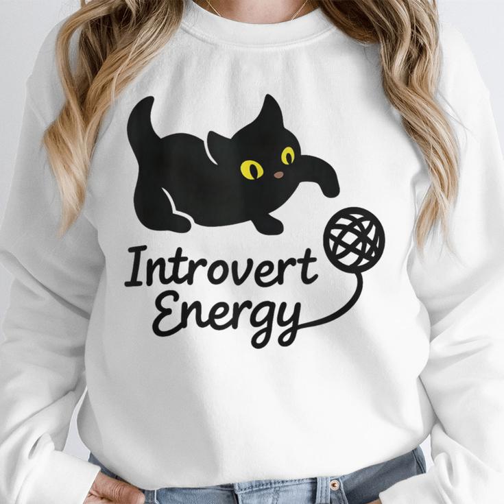 Introvert Energy Cat Love Cat Meme Unisex Sweatshirt