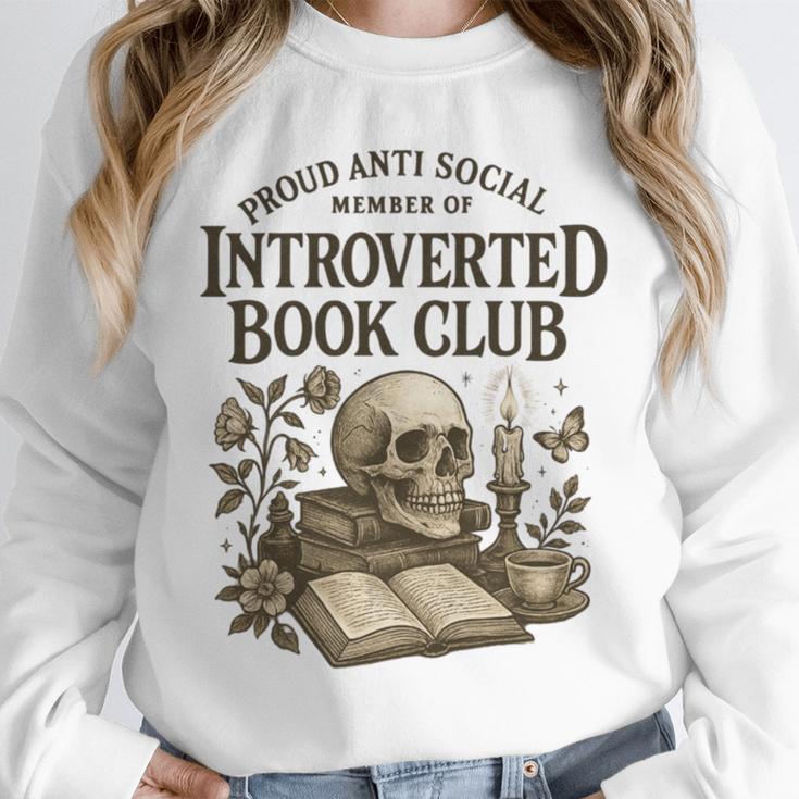 Introverted Book Club Member Anti Social Reader Unisex Sweatshirt