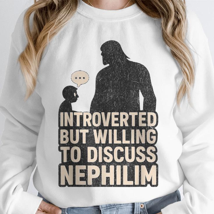 Introverted But Willing To Discuss Nephilim Tee Unisex Sweatshirt