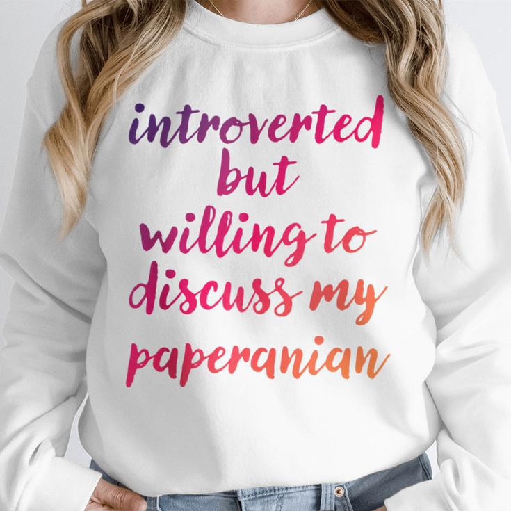 Introverted Willing To Discuss Paperanian Introvert Unisex Sweatshirt Introverted Willing To Discuss Paperanian Introvert Unisex Sweatshirt