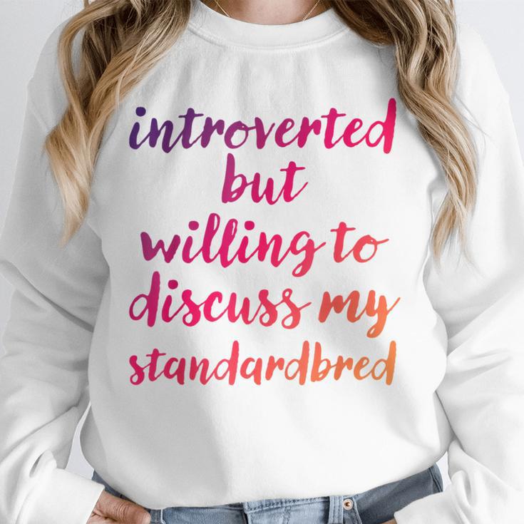 Introverted Willing To Discuss Standardbred Introvert Unisex Sweatshirt