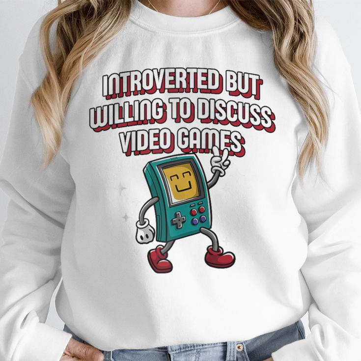 Introverted But Willing To Discuss Video Games Introvert Raglan Baseball Tee Unisex Sweatshirt Introverted But Willing To Discuss Video Games Introvert Raglan Baseball Tee Unisex Sweatshirt
