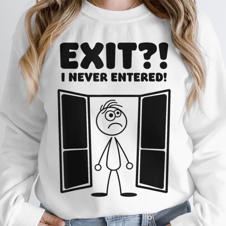 Irony Sarcasm Introvert Dry Humor Cartoon Comic Geek Nerd Unisex Sweatshirt