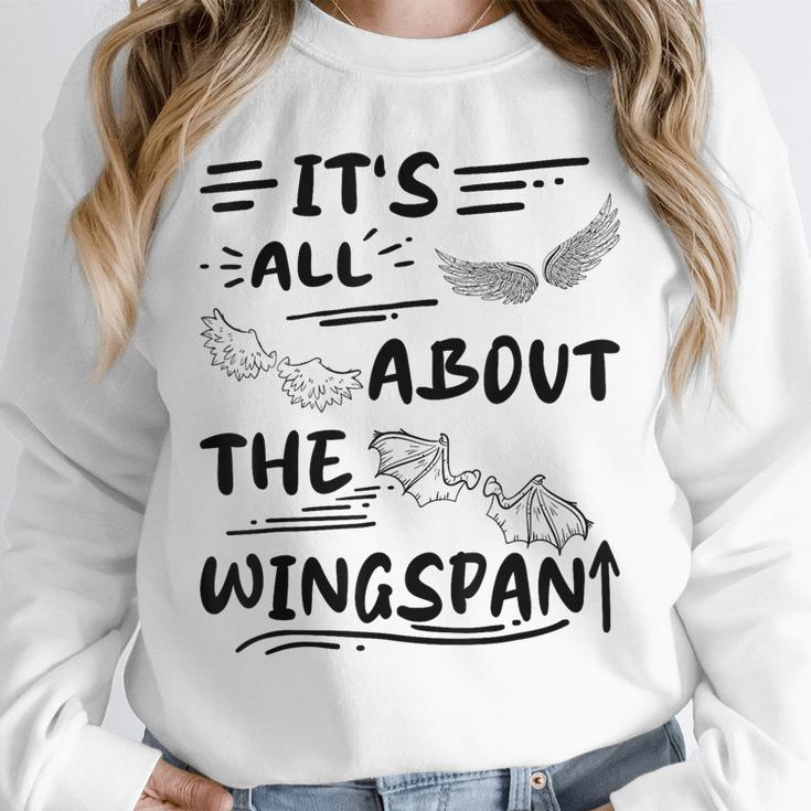 It's All About The Wingspan For Book Lover Unisex Sweatshirt