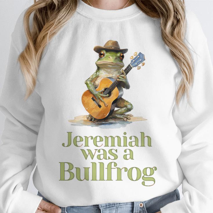 Jeremiah Was A Bullfrog A Classic Rock Nostalgia Trip Premium Tri-Blend Unisex Sweatshirt