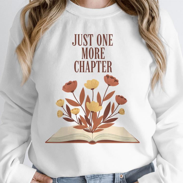 Just One More Chapter Book Lovers Floral Unisex Sweatshirt