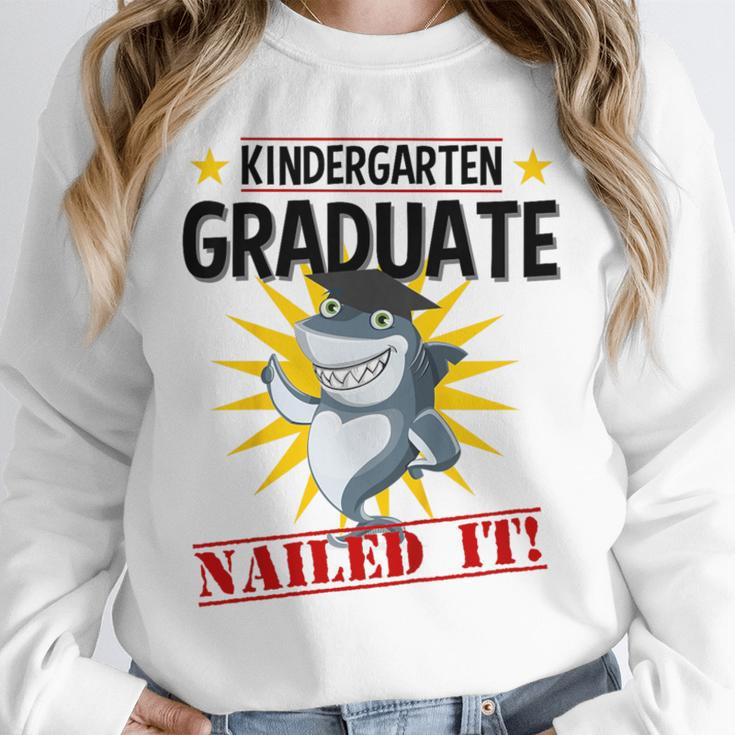 Kids Kindergarten Nailed It Shirt 2019 Shark Graduation Tee Unisex Sweatshirt