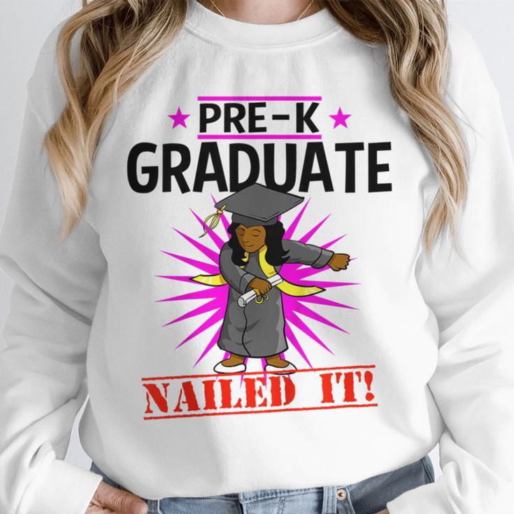 Kids Pre K Graduation Flossing Girl Nailed It Graduate Girls Unisex Sweatshirt
