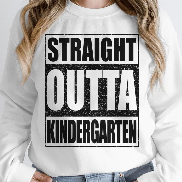 Kids Straight Outta Kindergarten Shirt Boy Girl Graduation Unisex Sweatshirt