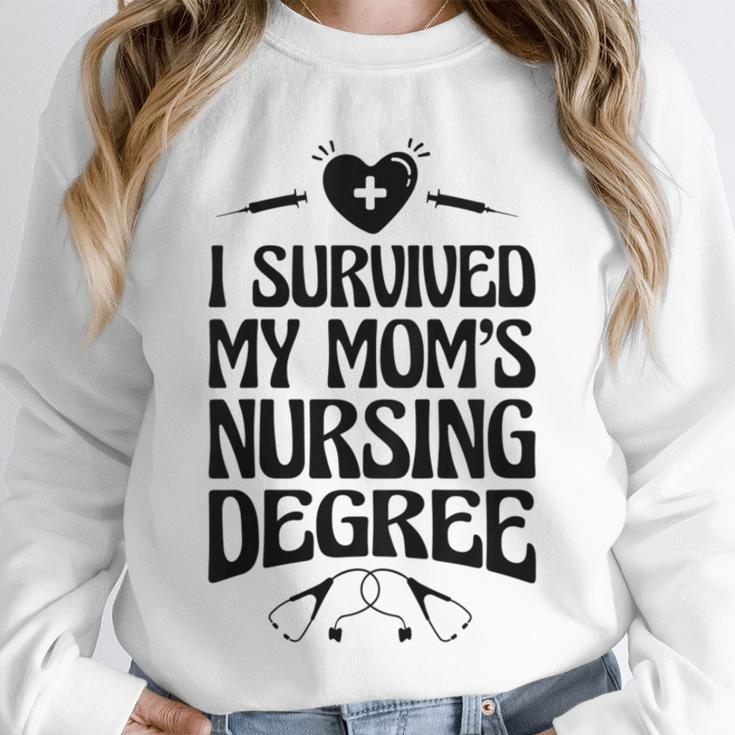 Kids I Survived My Mom's Nursing Degree Nursing School Graduation Unisex Sweatshirt