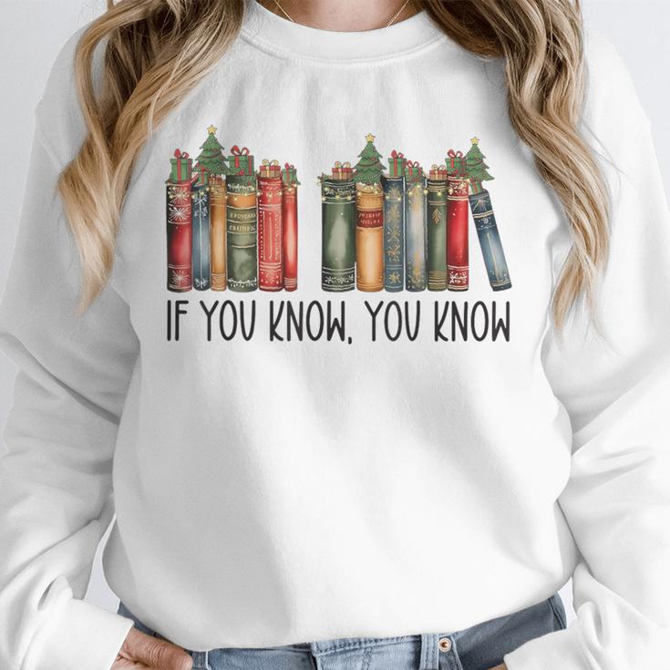 If You Know You Know 6 7 Reading Books Christmas Unisex Sweatshirt