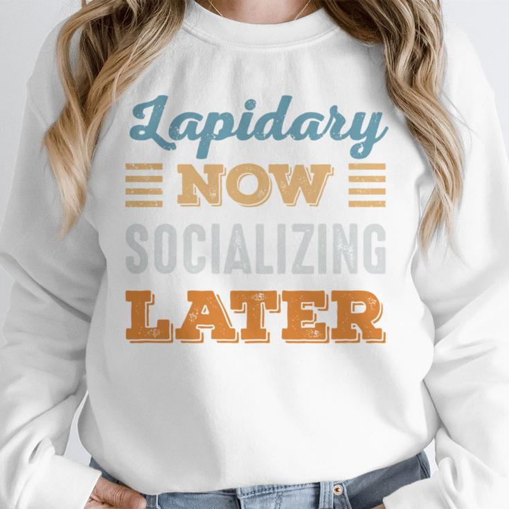 Lapidary Now Minimal Socializing Introvert Vintage Unisex Sweatshirt Lapidary Now Minimal Socializing Introvert Vintage Unisex Sweatshirt