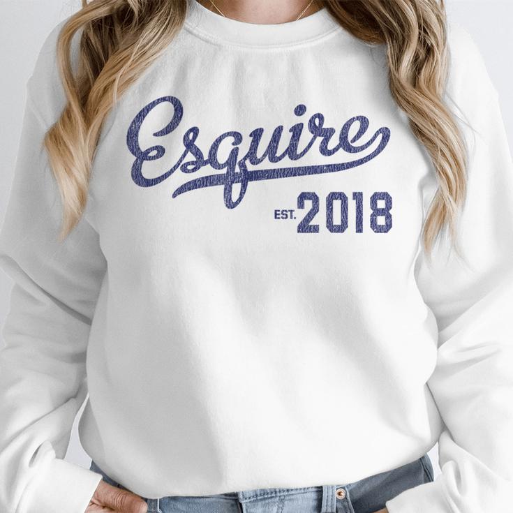 Lawyers Graduation Esquire Est 2018 Graduate Shirt Unisex Sweatshirt