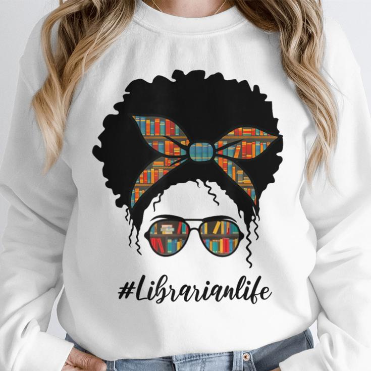 Librarian Teacher Messy Bun Life Book Library Back To School Unisex Sweatshirt Librarian Teacher Messy Bun Life Book Library Back To School Unisex Sweatshirt