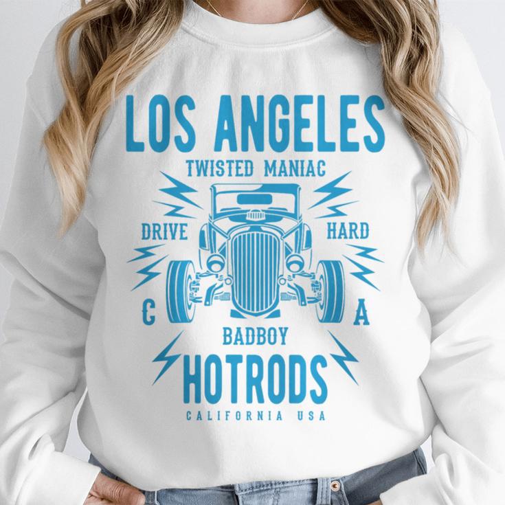 Los Angeles Hotrods Automotive Nostalgia Premium Tri-Blend Unisex Sweatshirt