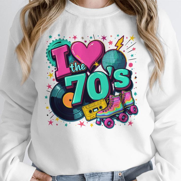 I Love The 70s Retro Cassette Roller Vinyl Disco Nostalgia Unisex Sweatshirt I Love The 70s Retro Cassette Roller Vinyl Disco Nostalgia Unisex Sweatshirt