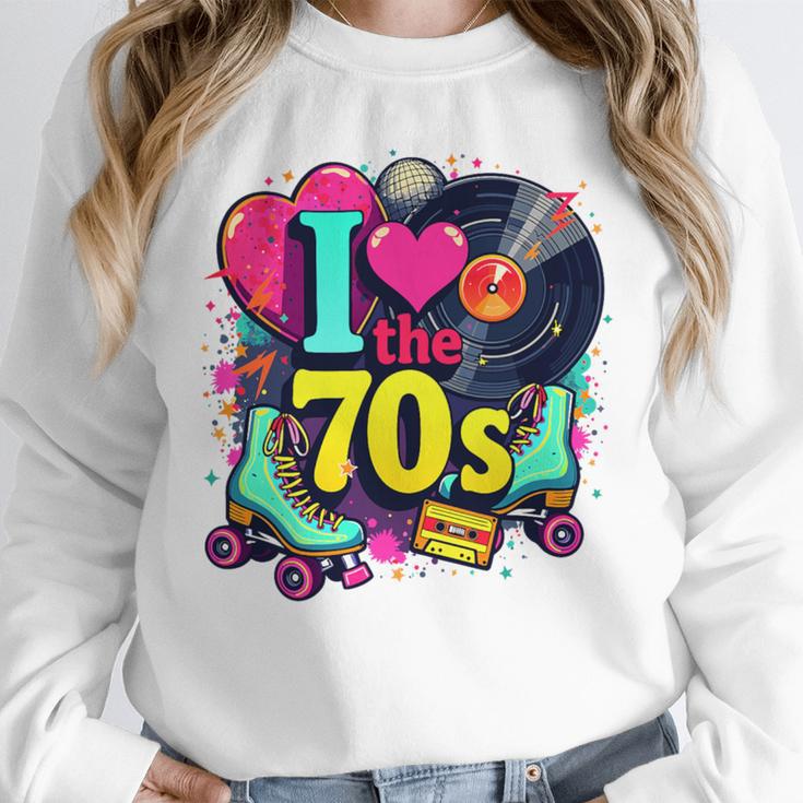I Love The 70s Vintage Cassette Roller Vinyl Nostalgia 70s Premium Tri-Blend Unisex Sweatshirt