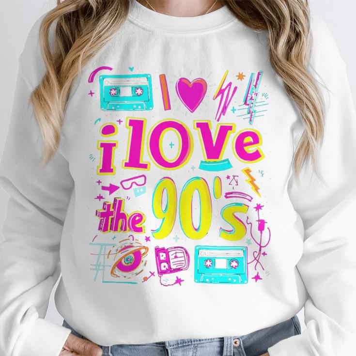 I Love The 90'S 90s Nostalgia Premium Tri-Blend Unisex Sweatshirt