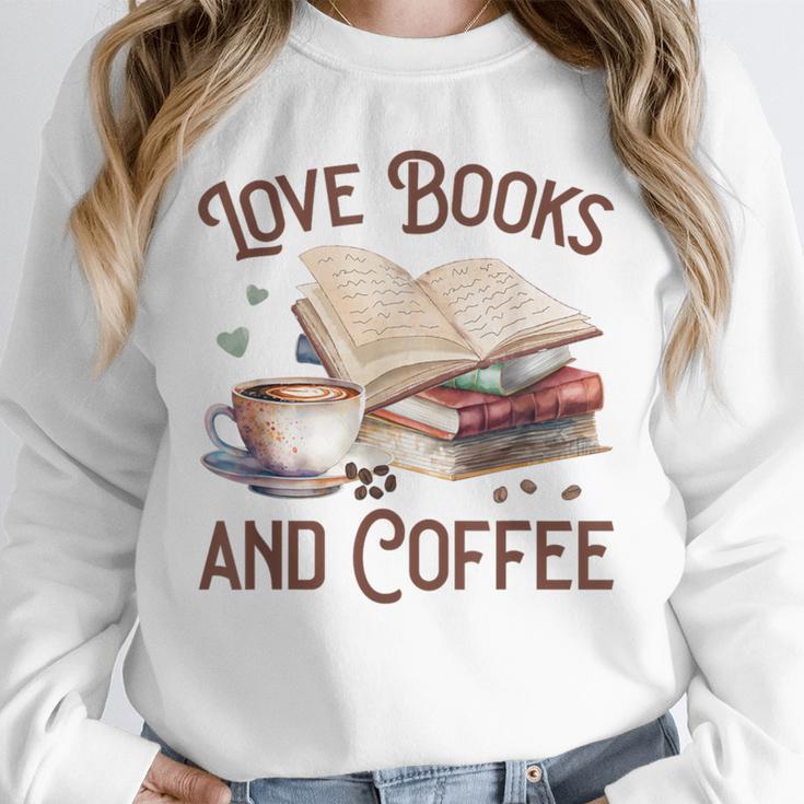 Love Books And Coffee Books Reading Coffee Drinking Unisex Sweatshirt Love Books And Coffee Books Reading Coffee Drinking Unisex Sweatshirt