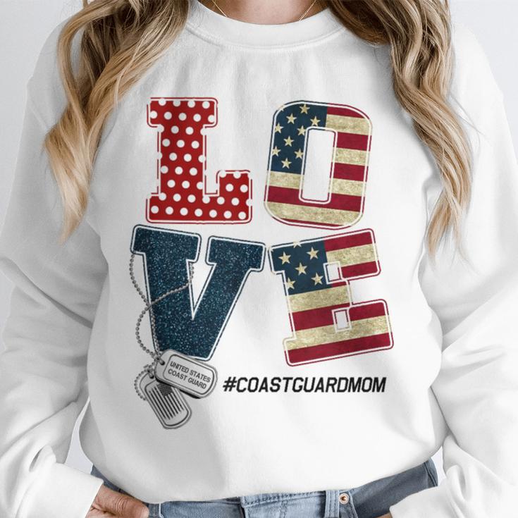Love Coast Guard Mom Proud Coast Guard Graduation Mom Unisex Sweatshirt