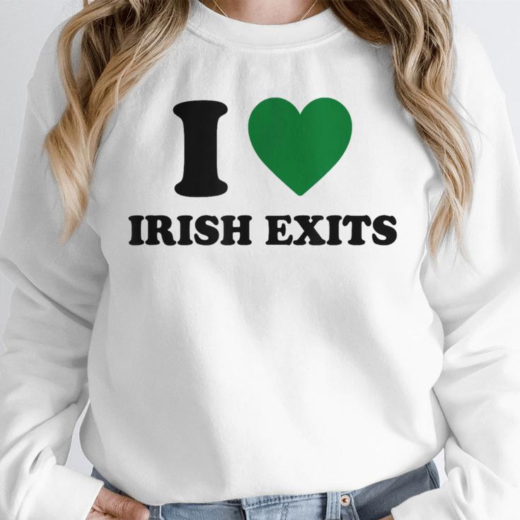 I Love Irish Exits St Patrick's Day Introvert Party Unisex Sweatshirt I Love Irish Exits St Patrick's Day Introvert Party Unisex Sweatshirt